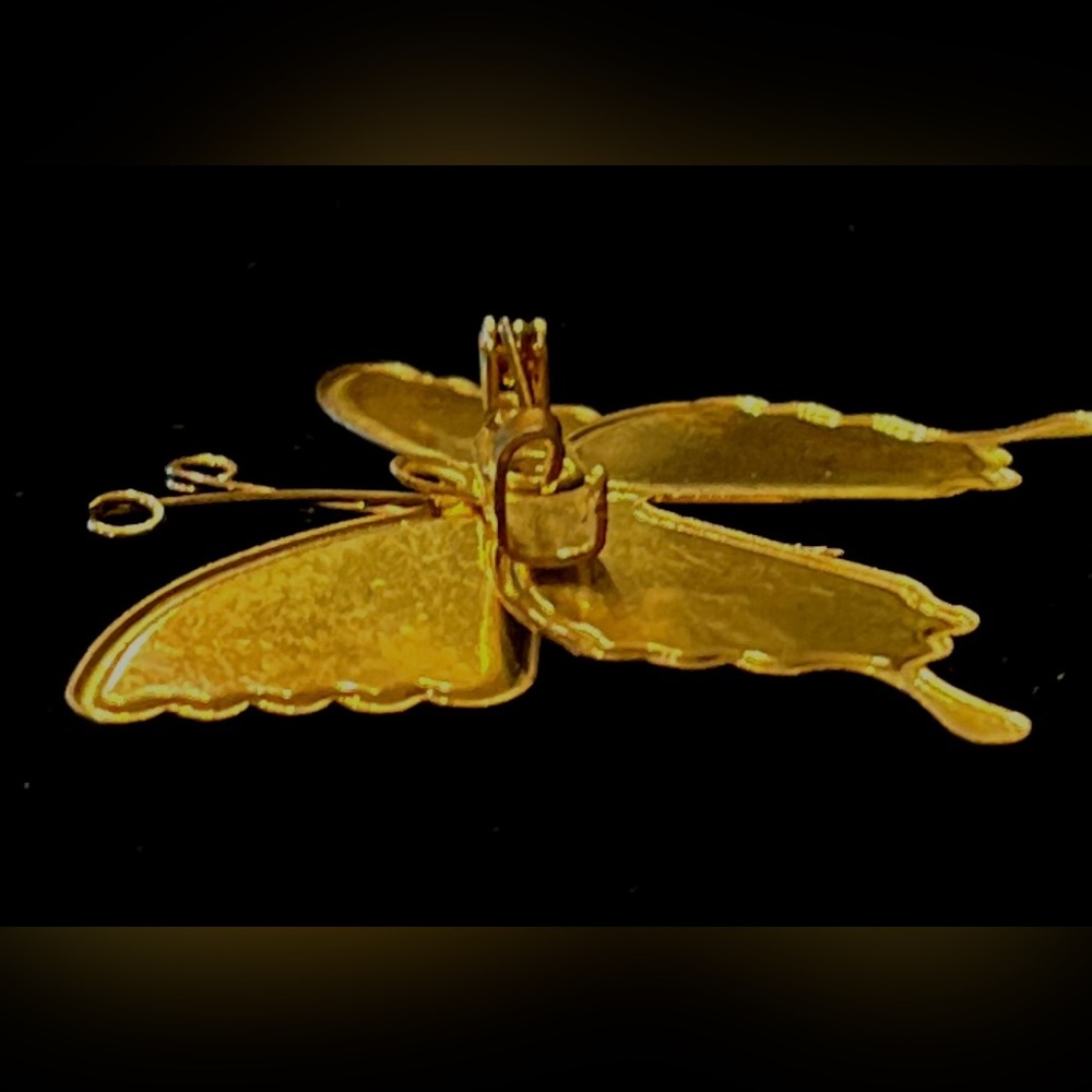 Vintage Multicolor Butterfly Brooch - Picture 4 of 6